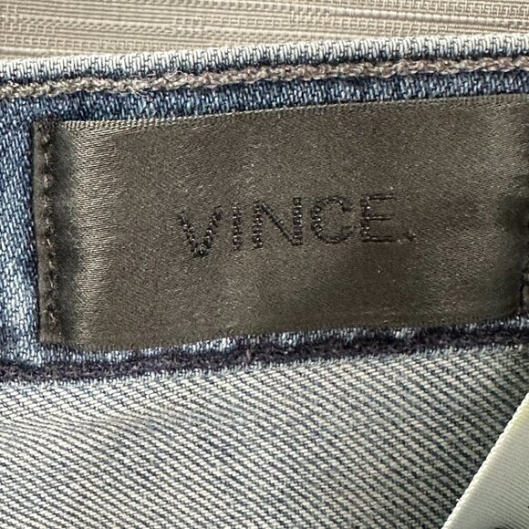 Vince Jeans Womens 28  Cotton Stretch Tapered Leg Distressed Holes - Picture 12 of 13